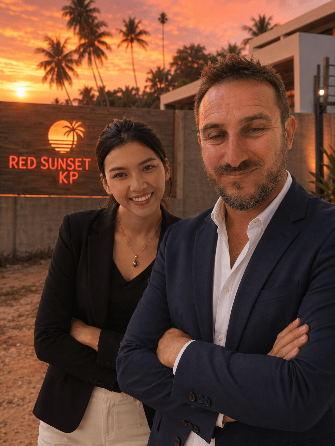Liam and Sirin, co-founders of Kaite Bloom